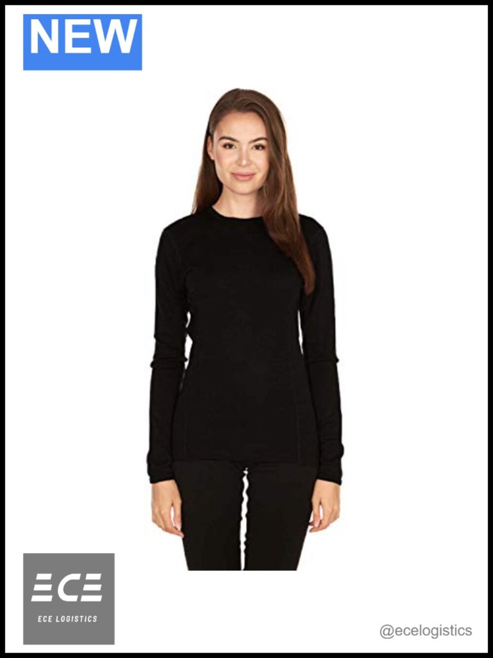 100% Merino Wool Midweight Base Layer Long Sleeve Crew